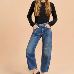 La Ligne Marilyn Mid-Rise Barrel Jean